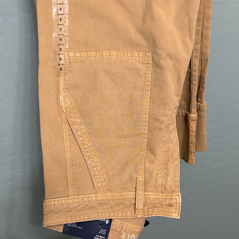 American Eagle Outfitters Camel High-Rise Utility Pants